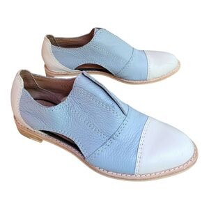 ALL BLACK Cutout Cowman- Light Blue And White Shoes Womens Size 37/6.5